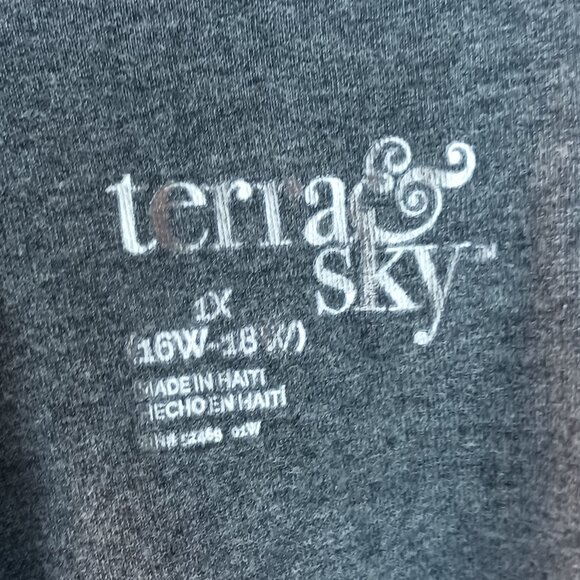 #356 3/$18 - Terra & Sky Gray Leggings Size 1X - Picture 7 of 7